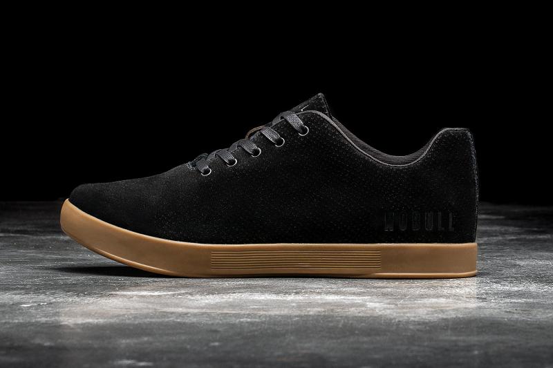 Black Nobull Dark Gum Suede Men\'s Trainers | CA V1379R